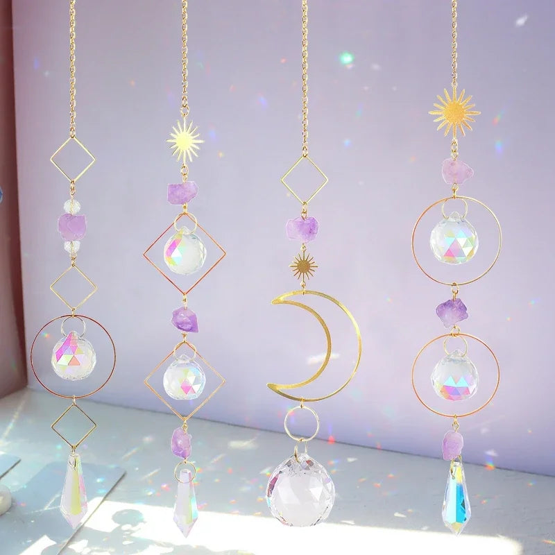 Suncatcher Hanging Crystal Moon Catcher Pendants