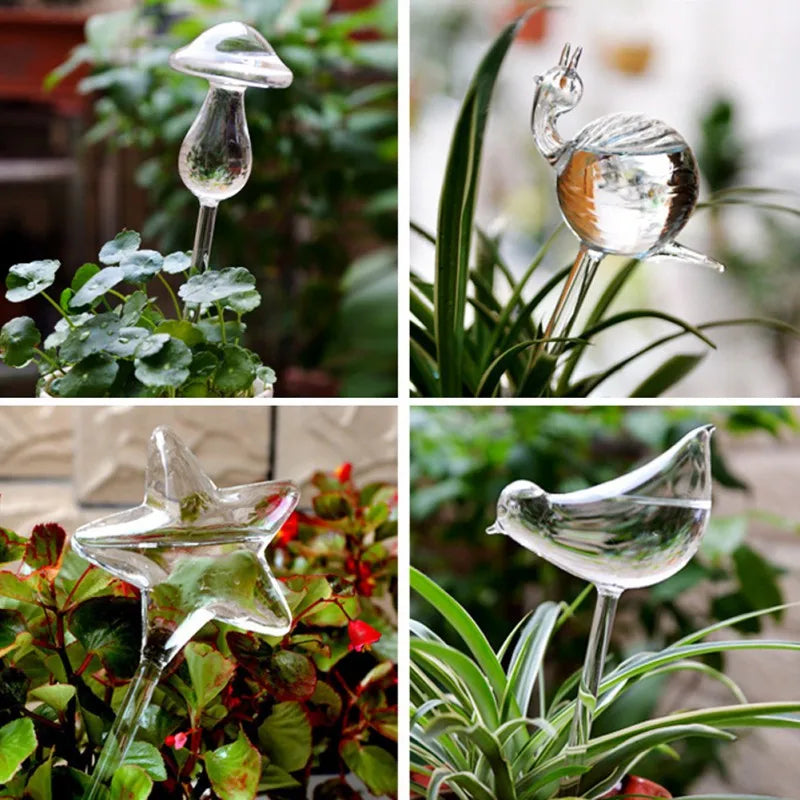 8 Houseplant Self Watering Glass Plant Adornments