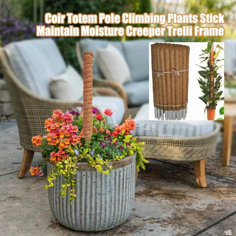 Coconut Fiber Plant Support Totem for Indoor Climbing Plants