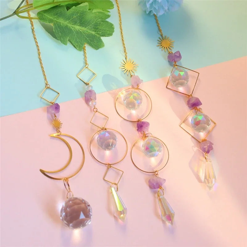 Suncatcher Hanging Crystal Moon Catcher Pendants