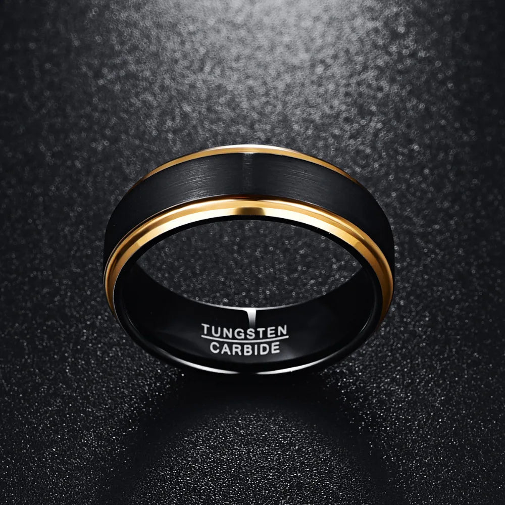 Classic Tungsten & Gold Ring