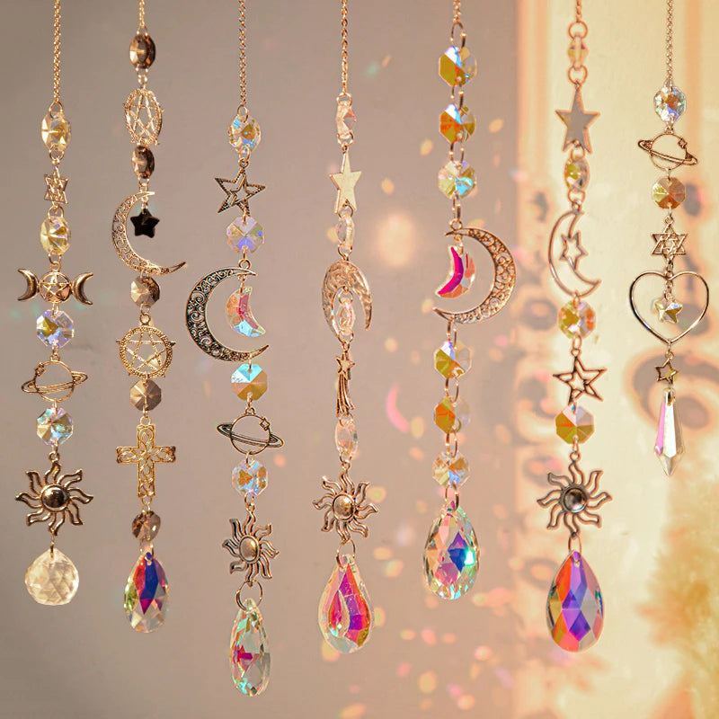 Suncatcher Hanging Crystal Moon Catcher Pendants