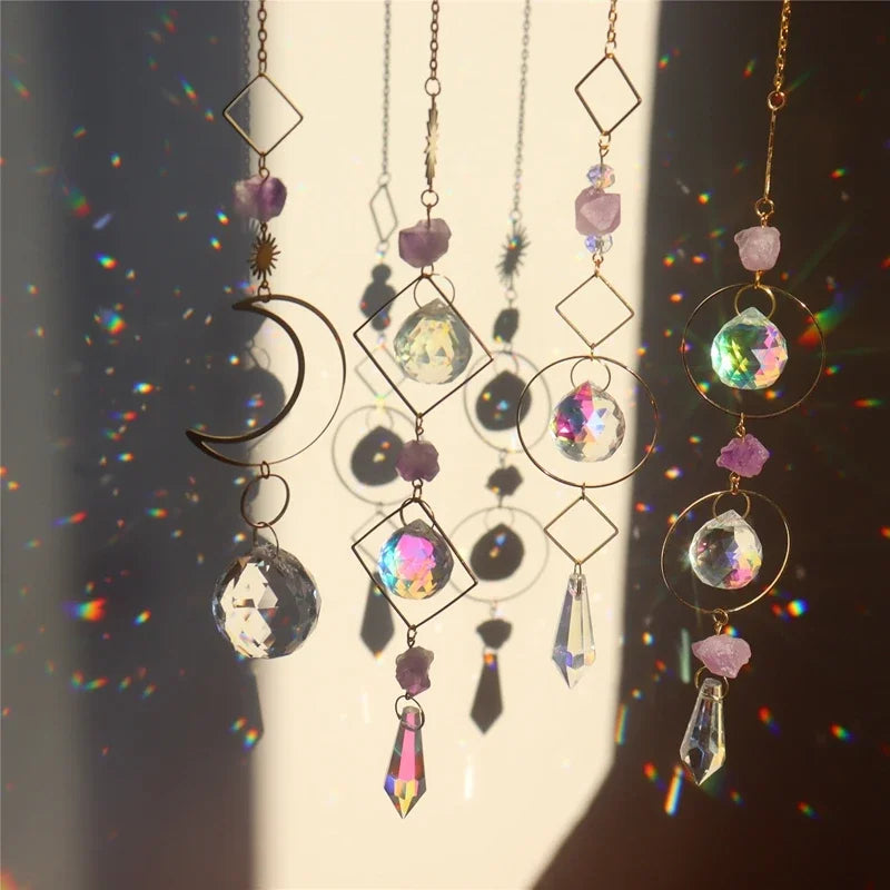 Suncatcher Hanging Crystal Moon Catcher Pendants