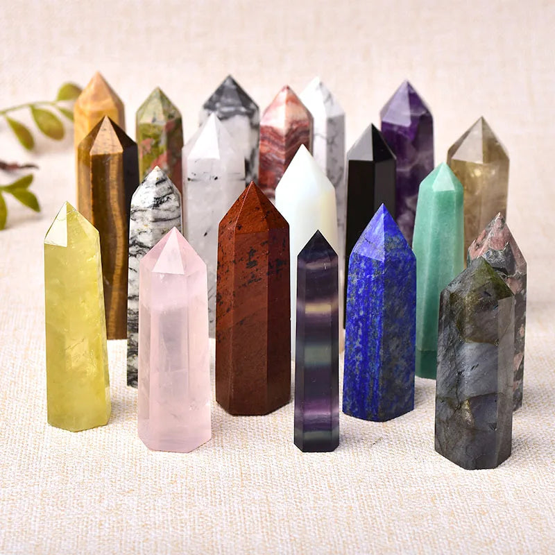 Natural Stones Crystal Point Wand - Healing Stone Energy