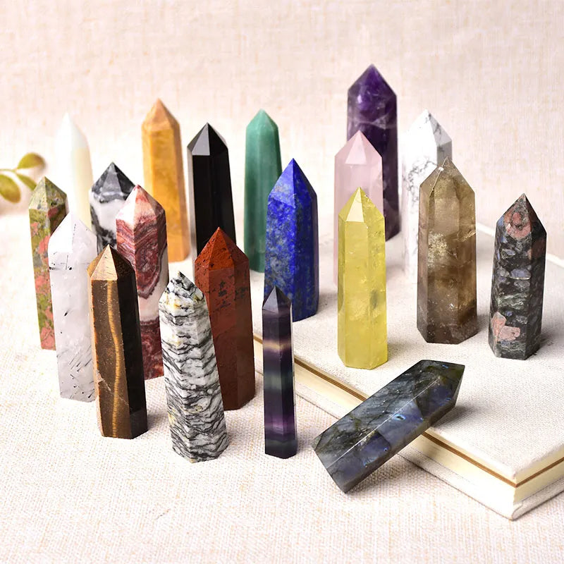 Natural Stones Crystal Point Wand - Healing Stone Energy