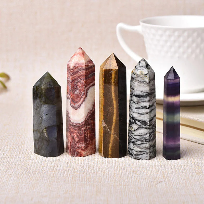 Natural Stones Crystal Point Wand - Healing Stone Energy