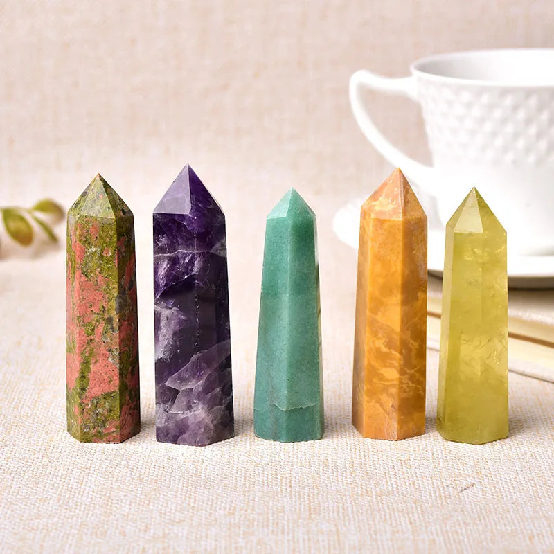 Natural Stones Crystal Point Wand - Healing Stone Energy