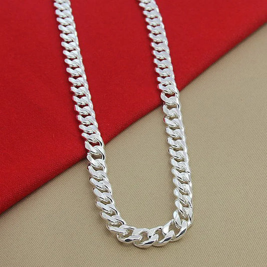 Sterling Silver Cuban Link Chain Necklace