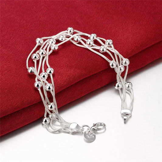 Five Chain Sterling Silver Bracelet