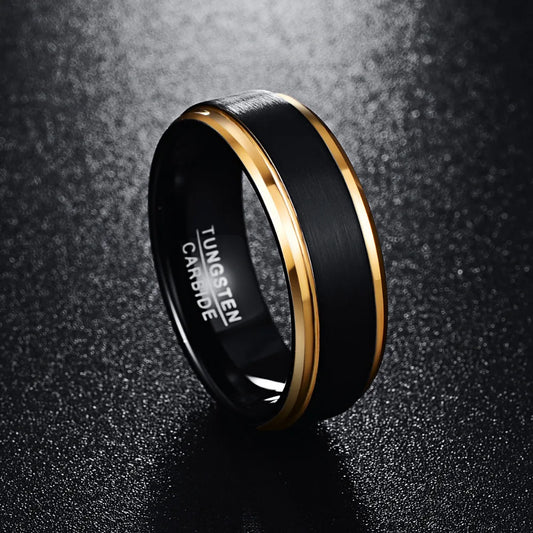 Classic Tungsten & Gold Ring