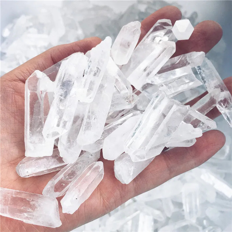 Natural Polished Clear Quartz Crystal Points Reiki Healing Wand Energy